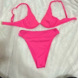 pink Hollister bikini